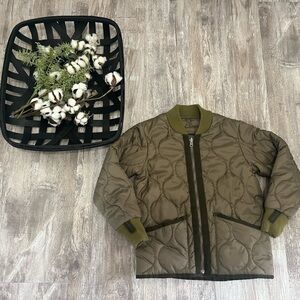 Gap Kids Spring Jacket Olive Army Green Brown Size Small 6-7